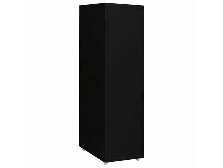 Noir Meuble de bureau Armoire de bureau/Classeur mobile Noir 28x41x109 cm Métal N879