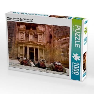 CALVENDO Puzzle Khazne al-Firaun, das 'Schatzhaus' | 1000 Teile Lege-Größe 64x48cm Foto-Puzzle für glückliche Stunden