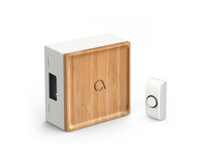 Avidsen Bamboo Carillon Filaire 8–12 V AC avec Bouton IP44 Carillon et bouton filaires\, alimentation 8–12 V AC\, bouton IP44\, fixation murale et réutilisation du câblage existant