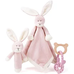 Teddykompaniet, Schmusetuch, - Diinglisar Gift Box - Bunny - Dusty Pink