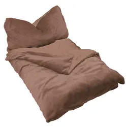 EXKLUSIV HEIMTEXTIL Winter Uni Bettwäsche 2 teilig Cashmere Touch Reißverschluss 135 x200 cm + 80 x80 cm Nougat