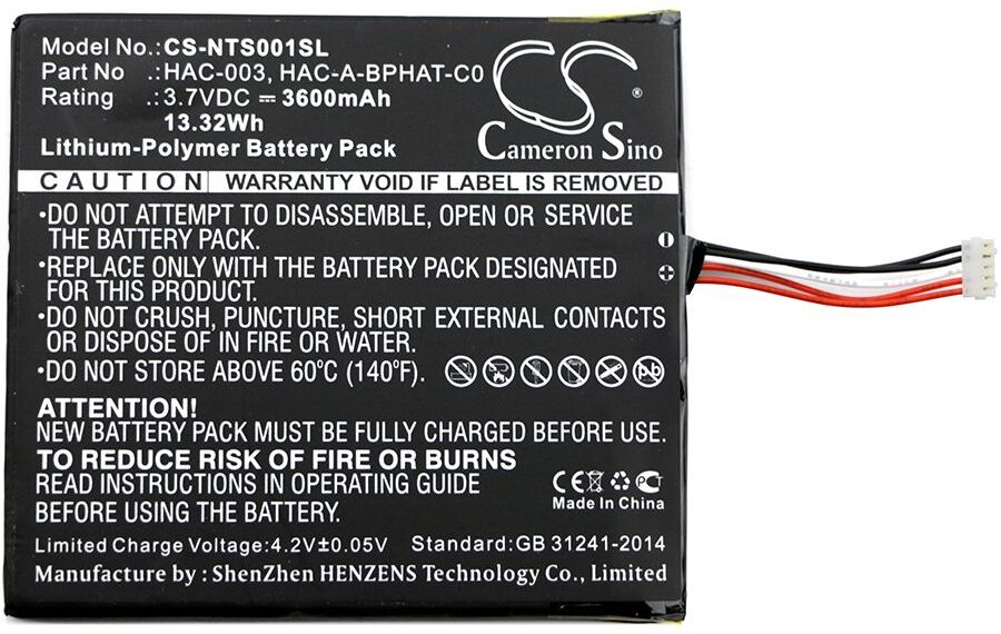 Nintendo Switch Konsolin akku HAC-001 3.7v 3600mAh