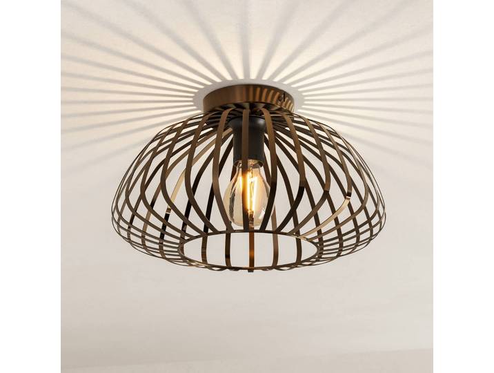 EGLO Deckenlampe Espinal, dimmbar, bronze / altmessing, für Wohn- / Esszimmer, Metall, Modern, Deckenlampe