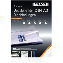 LMG Deckfolien für Bindemappen A3 0.2 mm transparent