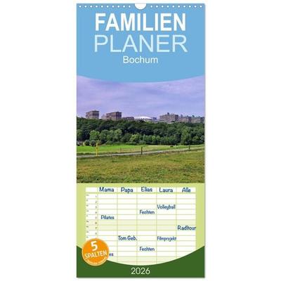 Familienplaner 2026 - Bochum mit 5 Spalten (Wandkalender, 21 x 45 cm) CALVENDO