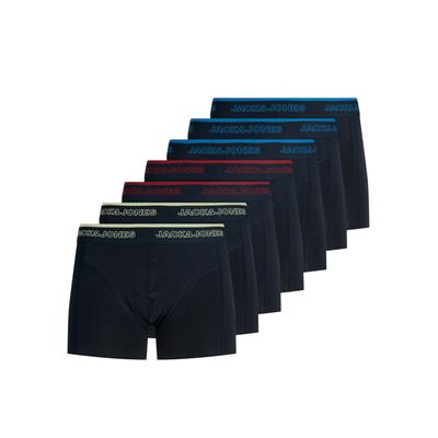 Trunk JACK & JONES "JACADRIAN SOLID TRUNKS 7 PACK", Herren, Gr. L, 7 Stk., sky captain pack:sky captain, sky captain, sky captain, sky captain, sky captain, sky captain, Jersey, Obermaterial: 95% Baumwolle, 5% Elasthan, unifarben, Unterhosen,...