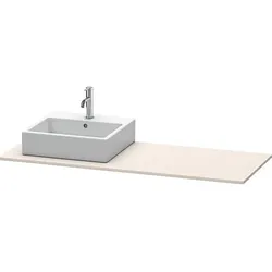 Duravit XSquare Konsole XS060GL9191 140x55cm, mit 1 Ausschnitt, links, Taupe