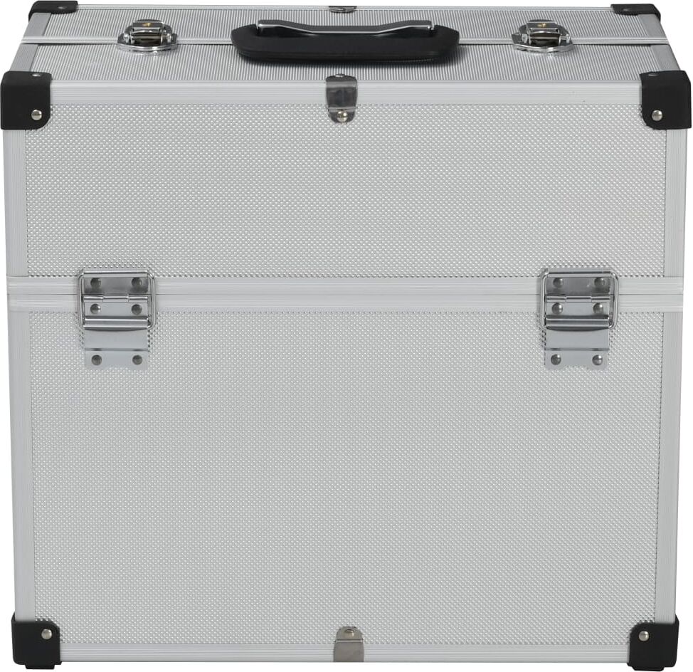 vidaXL Boîte à outils 38x22,5x34 cm Argenté Aluminium