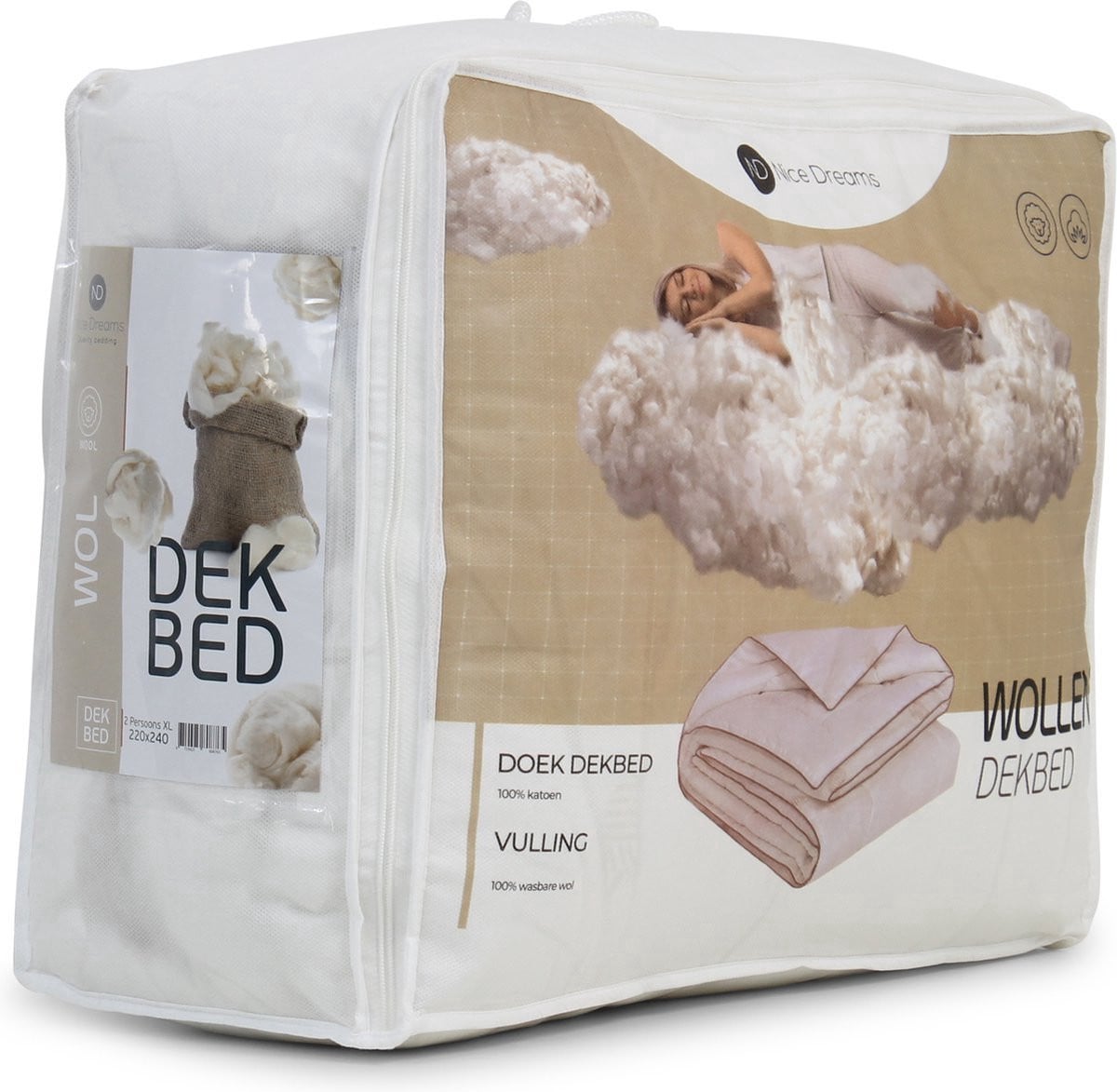 Nice Dreams Wollen Dekbed All Year - 100% Zuiver Australische Scheerwol - 200 x 200 cm