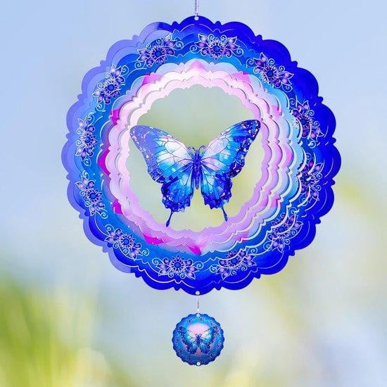 3D Kinetische Windspinner voor Tuin - Reflecterend RVS Decoratie