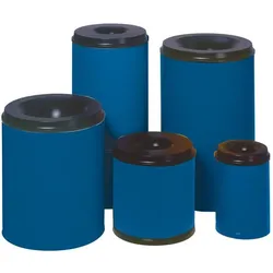 VAR Papierkorb feuersicher Löschkopf enzianblau 80 l, Abfalleimer, Blau