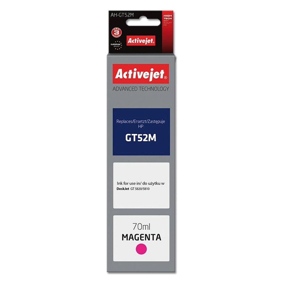 Activejet AH-GT52M  - Tinte auf Farbstoffbasis - Magenta - HP - Einzelpackung (M) (AH-GT52M)