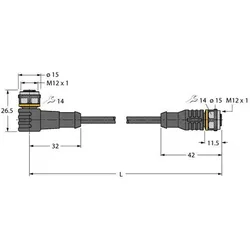 Turck Aktuator- u. Sensorleitung WKC4.4T0.5RKC4.4TTEL