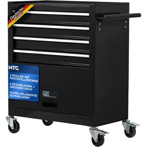 NTG Werkzeugwagen WZW.LEER-3010, leer, schwarz, 5 Schubladen