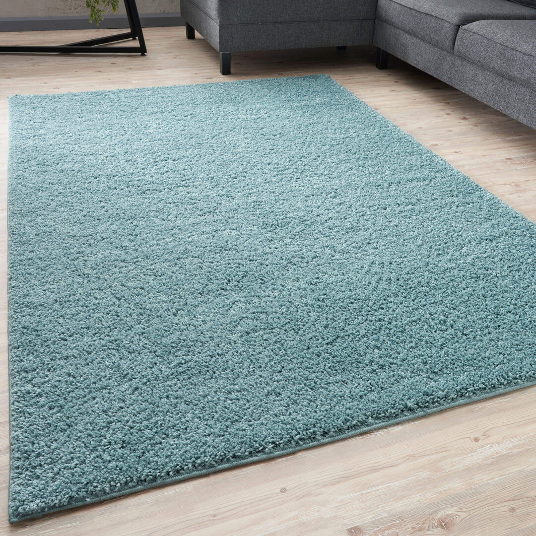 THE RUGS Myshaggy Collection Rugs Solid Design in Duck egg blue Duck Egg Blue Rectangle 180 x 270 cm