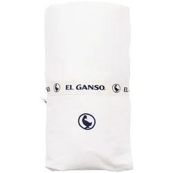 El Ganso - Spannbettlaken 160x200+30cm mit Klappe Weiß - 100% Baumwolle 180TC mit Sticklogo