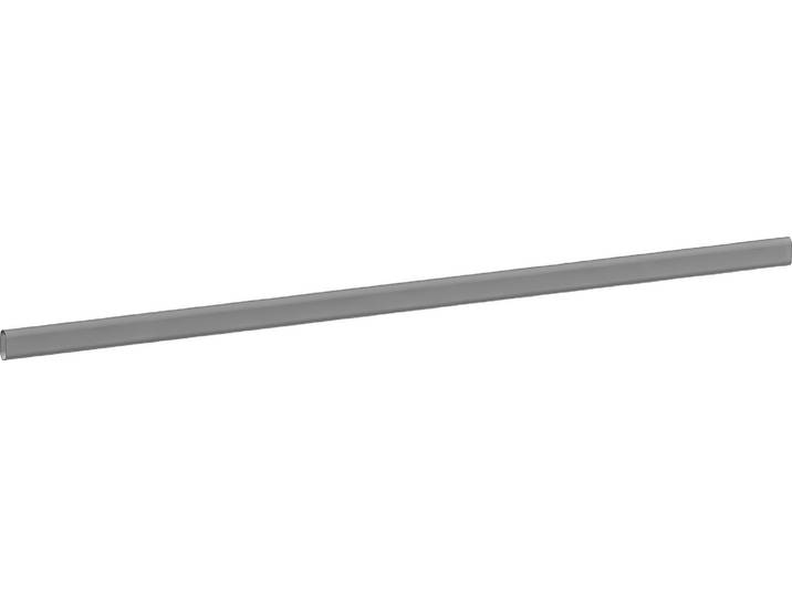 Kleiderstange WIEMANN, silber (silberfarben), B:72,3cm H:3cm T:2cm, Holzwerkstoff, Kleiderstangen