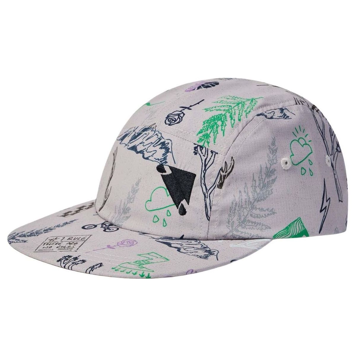 Endura 5-PANEL Cap scribbles all over titanium ONESZ R-E1362-ONESZ-scribbles-all-over-titanium