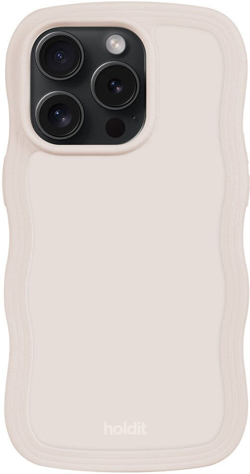Holdit iPhone 15 Pro Wavy Cover - Light Beige