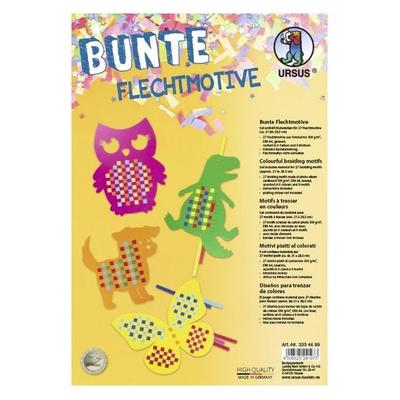 URSUS 27 bunte Flechtmotive aus Fotokarton