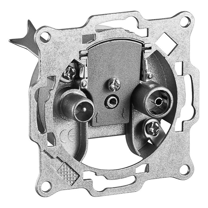 Tecline Wentronic Goobay 2-Loch Antennen-Stich-/End-Dose, Weiss (Antennenkabel) (39910010)