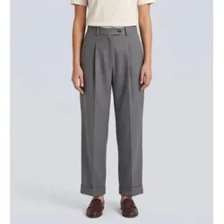 Circolo 1901 für Damen. FD4050 Formelle Hose aus grauem Fleece (40), Lässig, Baumwolle, Klassisch