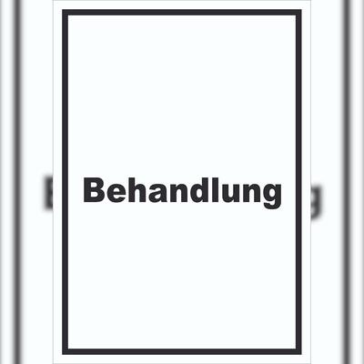 HB-Druck Behandlung Schild mit Text Behandlungsraum hochkant A0 (841x1189mm)
