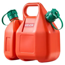 VEVOR Kraftstoffkanister, 6 L Kraftstofftank mit Ausguss & 1,9 L zusätzlichem Ölbehälter, max. Durchflussrate 5,5 L/min, Flüssigkeitsbehälter für die meisten Autos, Motorräder, ATVs & UTVs