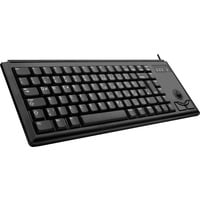 Slim Line G84-4400, Tastatur schwarz, US-Layout, integr. Trackball