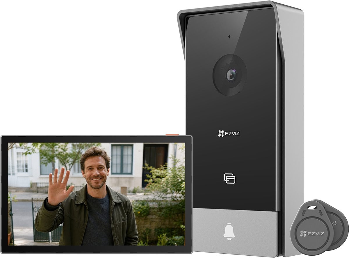 EZVIZ HP5 2MP Videodeurbel met Monitor, Video Intercom met Tweewegcommunicatie en Wi-Fi 6