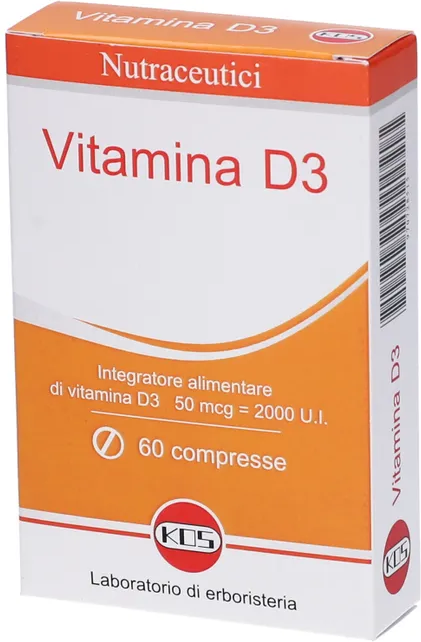 KOS Srl Kos Nutraceutici, Vitamina D3, 60 Compresse