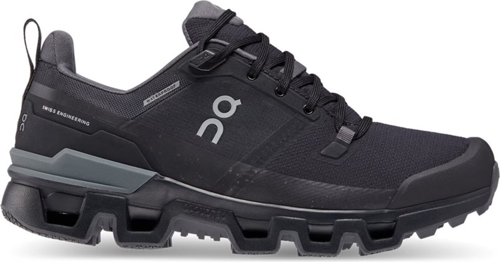 ON CLOUDWANDER WATERPROOF Damenschuhe Wander Trekking Schnür schwarz NEU