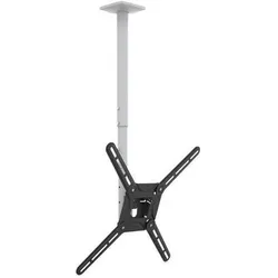 Barkan Deckenhalter (Decke, 40 kg, 29" - 65"), TV Wandhalterung, Schwarz