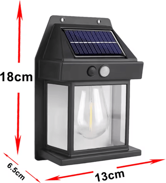 Inspire Essentials LumaGlow Outdoor Solar Wall Light With Motion Induction And Warm Tungsten Glow large