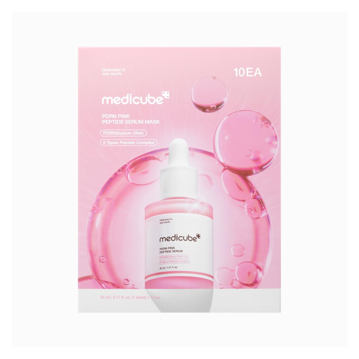 Medicube - PDRN Pink Peptide Serum Mask - Pink - 10pcs. (305 g) (MED-00116-10PCS)