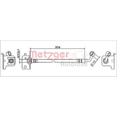 Metzger Autoteile Bremsschlauch [Hersteller-Nr. 4111567] für Hyundai