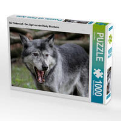 CALVENDO Puzzle Der Timberwolf - Der Jäger aus den Rocky Mountains 1000 Teile Lege-Größe 64 x 48 cm Foto-Puzzle Bild von Arno Klatt