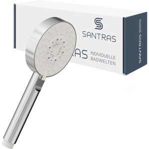 SANTRAS Handbrause Platinum, verchromt, mit 5 Strahlarten, Ø 10 cm