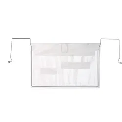 200 Drahtbügeltaschen für DIN A5, Breitseite offen, U-Stanzung und Fensteraussparungen, Weich-PVC, transparent
