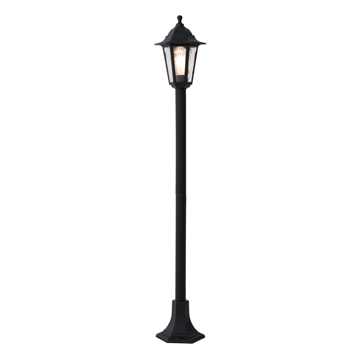 Qazqa Klassieke buitenpaal zwart 122 cm IP44
