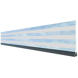 TraumGarten Sichtschutzzaun SYSTEM Dekorprofil Glas DELTA, SYSTEM Rhombus, 30 cm,Adapterleiste Silber