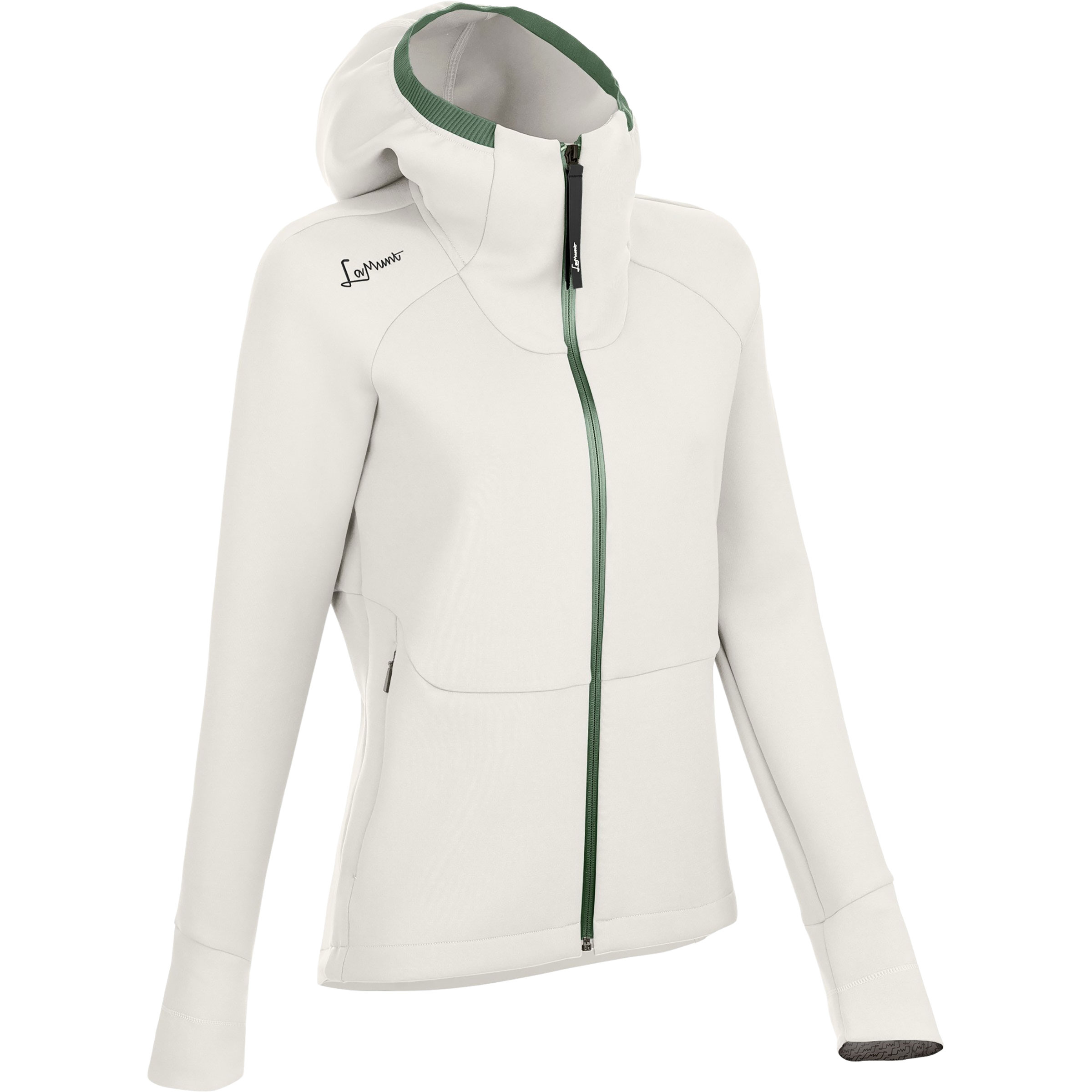 LaMunt Antje Thermal Damen Fleecejacke weiss Größe M Trekking Hautfreundlich Merinowolle | Lyocell (Tencel)