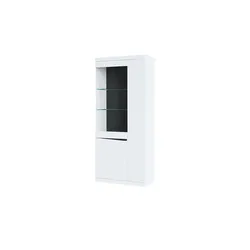 Vitrine  Turino Neo , weiß , Maße (cm): B: 86 H: 196,5 T: 39.9