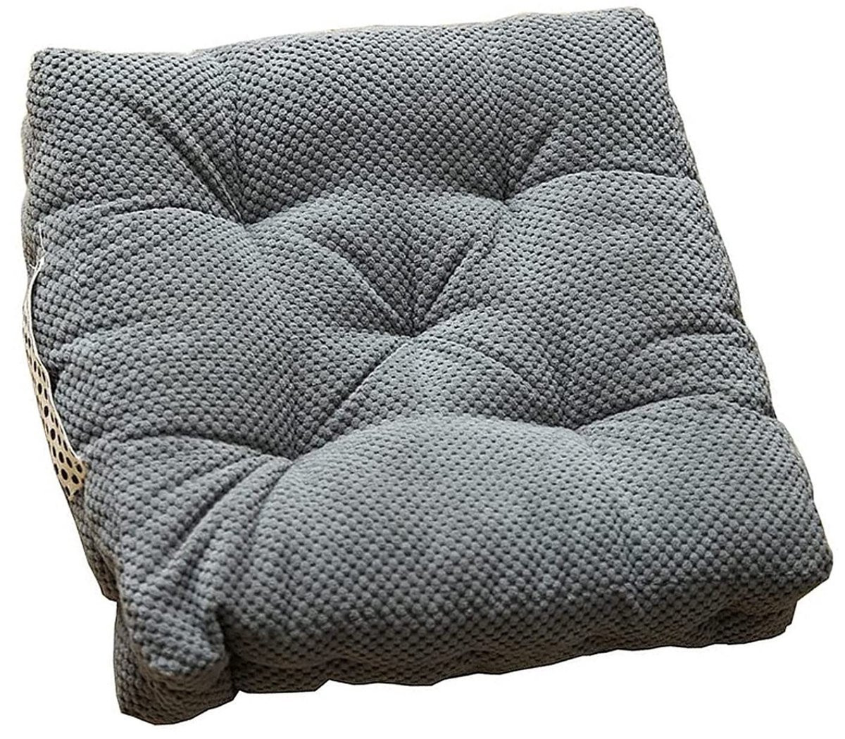 Set van 8 grijze zitkussens voor eetkamerstoelen van duurzame stof