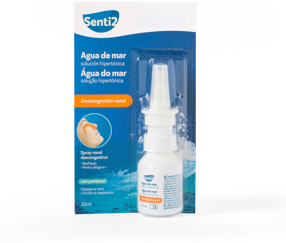 Senti2 Agua De Mar spray nasal descongestivo solución hipertónica 20 ml