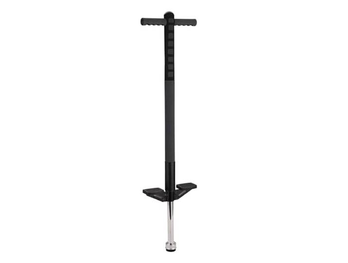 Relaxdays Pogo Stick pour Enfants\, bâton Sauteur jusqu'à 35 kg\, rembourré\, antidérapant\, INOX\, Noir