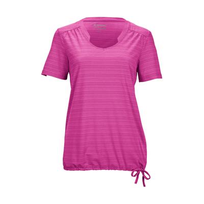T-Shirt KILLTEC "KOS 46 WMN TSHRT", Damen, Gr. 42, pink (rubinrosa), Obermaterial: 93% Polyester, 7% Elasthan, Rundhals, Shirts T-Shirt, Schnelltrocknend, feuchtigkeitstransportierend, verstellbarer Saum