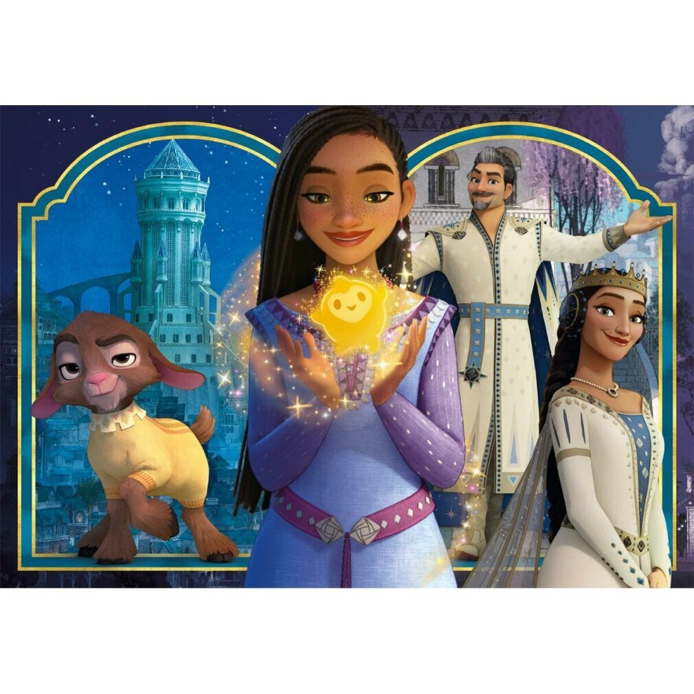 Clementoni Supercolor Disney Wish Legpuzzel, 104 stukjes, Disney films thema