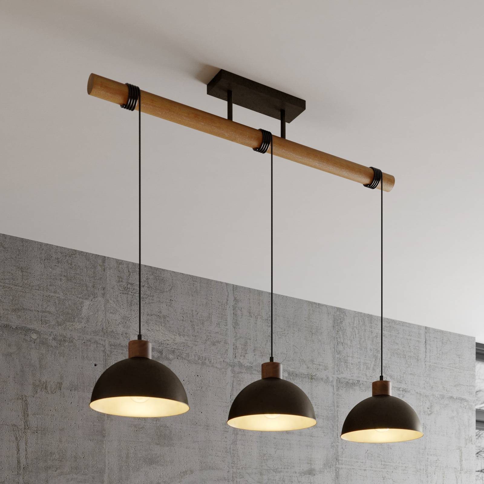 Hängelampe Holgar Lindby, dimmbar, alu / grau / zink, für Wohn- / Esszimmer, Metall, Industrielles Design, Pendelleuchte