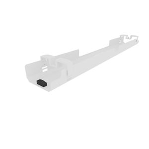 fm-Büromöbel Kabelwanne Move 2.0, 120 x 8-10 x 16cm, für Schreibtischplatte, weiß